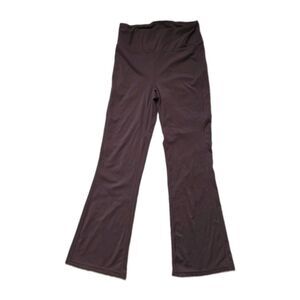 Crane Brown Mid Rise Straight Leg Yoga Pants Activewear Leggings Size Small EUC
